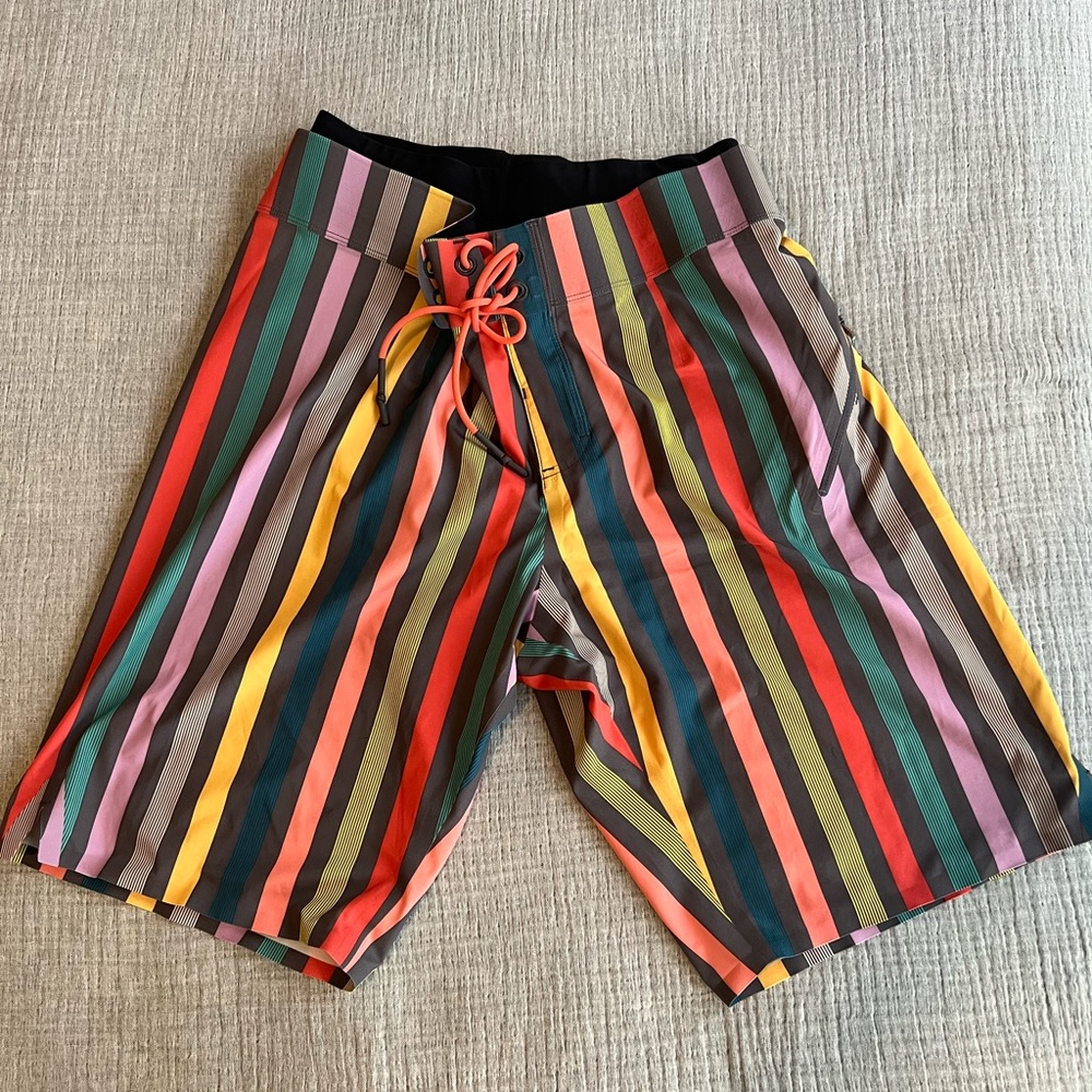Multicolor Striped Men's Shorts
